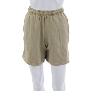 Riley Unisex Sweat Shorts Beige Cotton Blend Size S